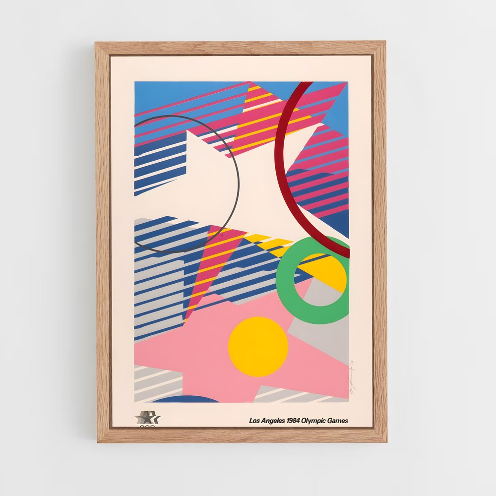 Poster Géométrie Californienne – affiche Jeux Olympiques (vue 4)